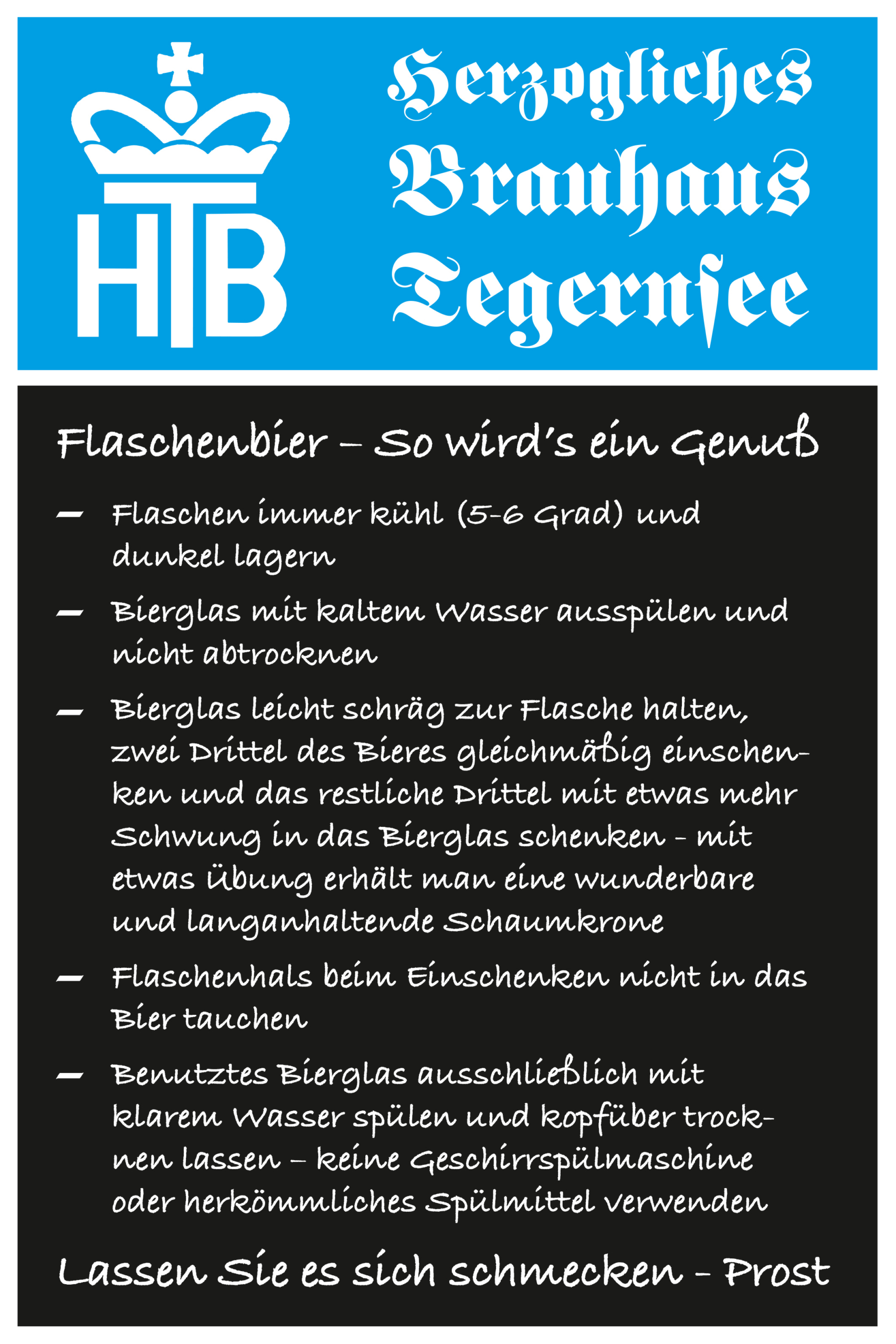 Flaschenbier - So wir's ein Genuß